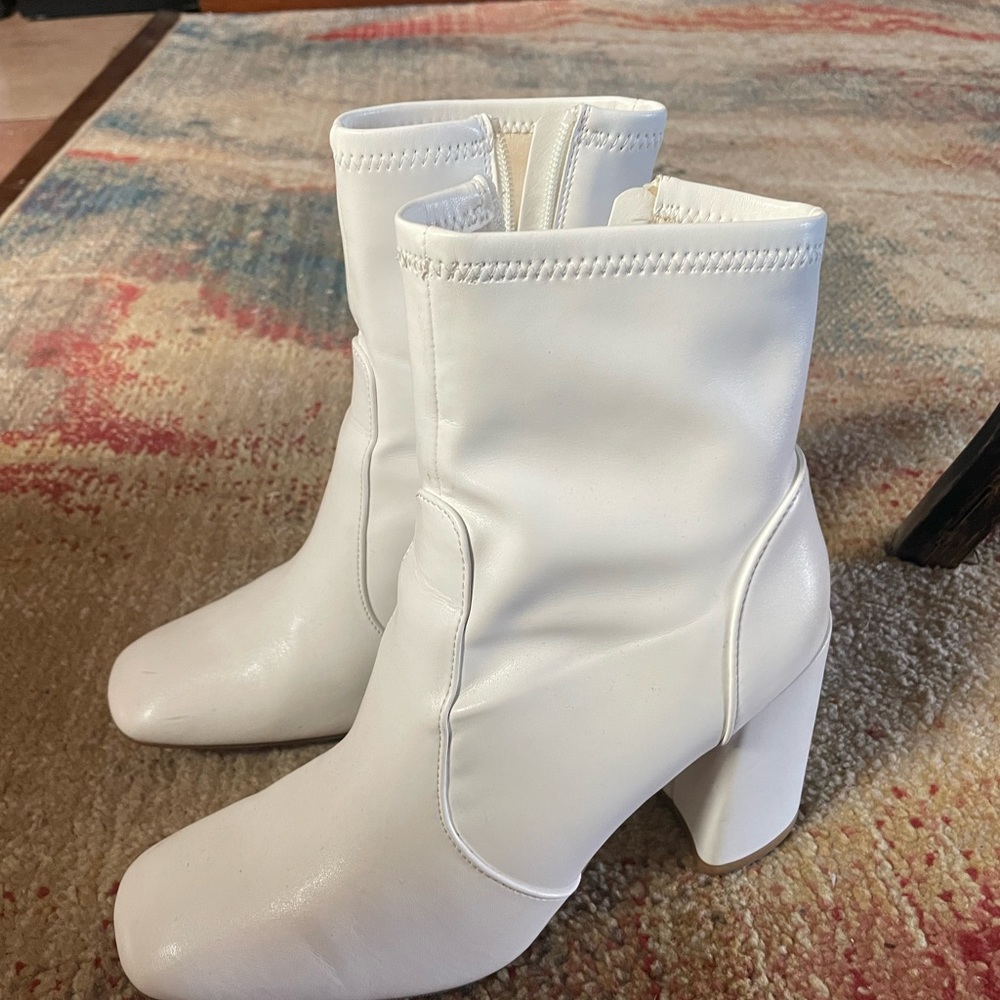 Madden Girl White Booties